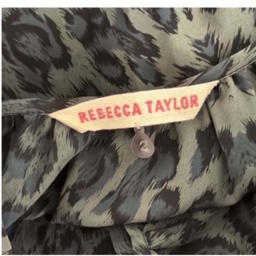 Rebecca Taylor Green Leopard Dress - Picture 9 of 11